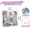 Blue Butterfly Pearl Fairy Special Shaped 5D DIY Partial Drill Diamond Painting Kits for Adults Beginners Home Decor Diamonds Dots Gem Art Kits Diamond Dots Paintings 11.81 X11.81inch