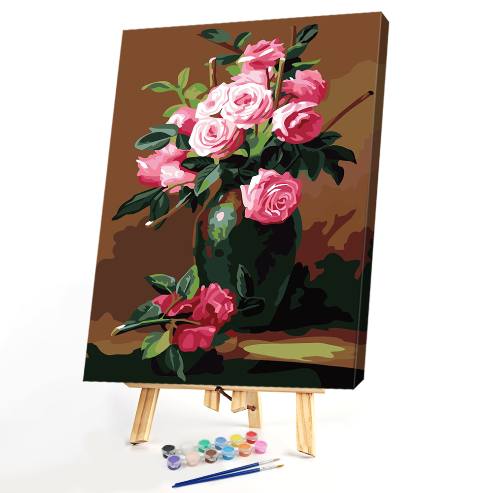 

40*50CM Paint By Numbers-Chinese Rose, 501 Original