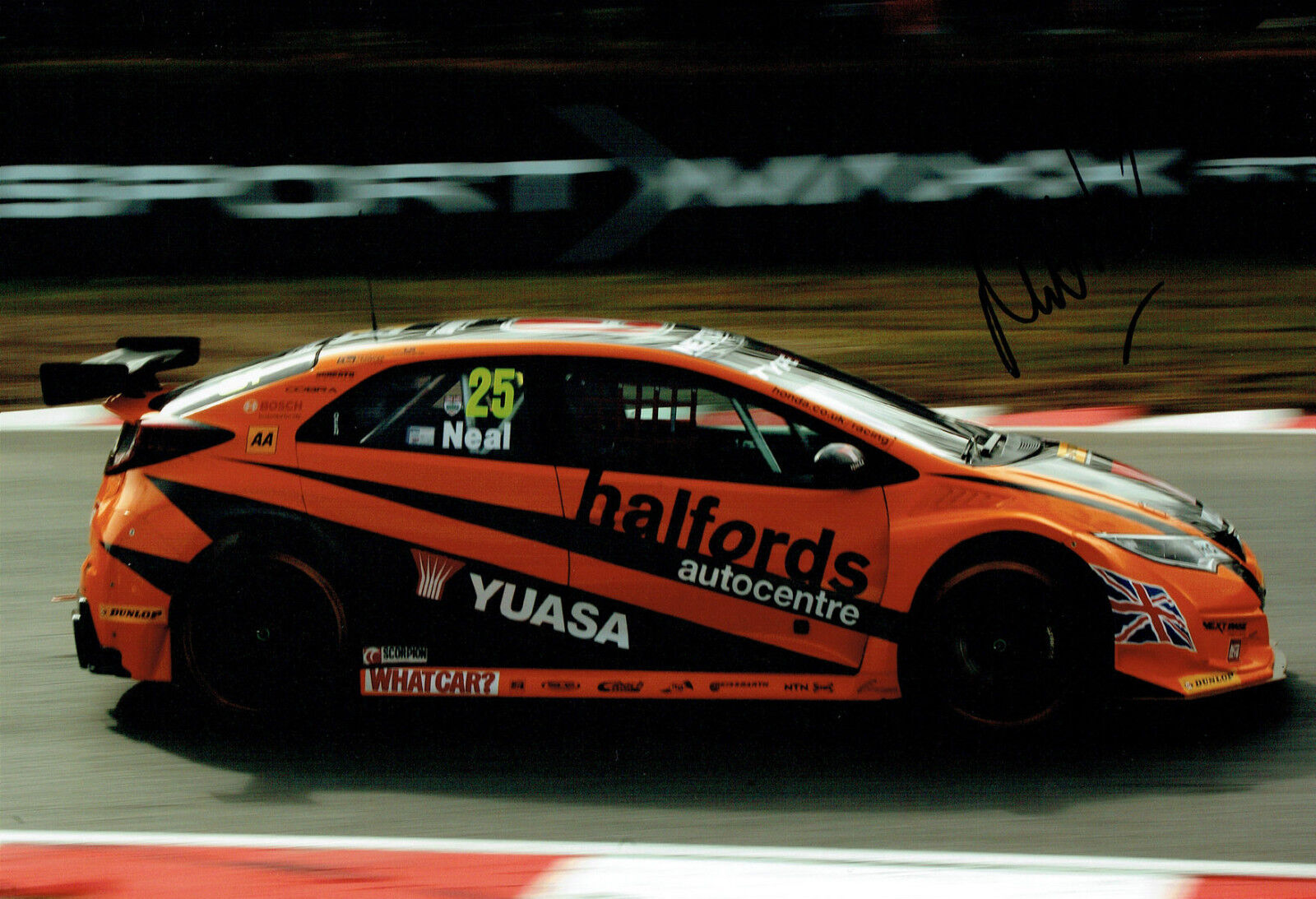 Matt NEAL Halfords Honda Touring Car Driver SIGNED Photo Poster painting AFTAL Autograph COA