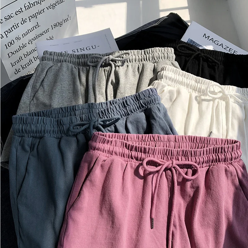Brownm Brownm Waist Loose Tight Waist Sports Shorts Female Loose Casual Wear 2024 Summer New Wide Leg Pants Home Pajama Pants Tide