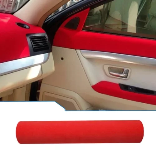 Dronehint 135cm*50cm Red Velvet Suede Film Vinyl Wrap Decal Sticker Decor Car Accessories (For: GMC) Parts