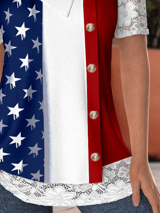 Women Half Sleeve V-neck Solid Color Dress