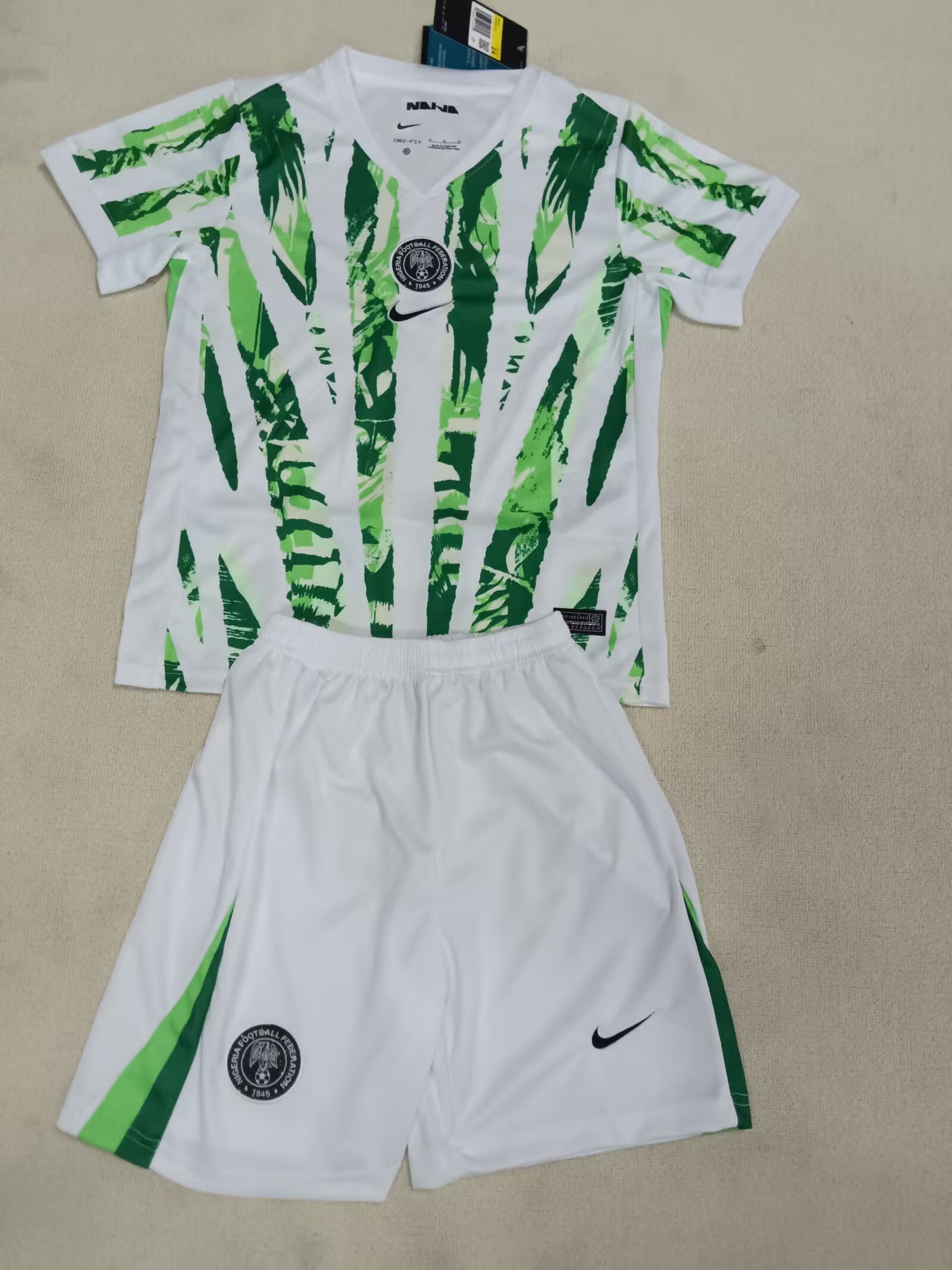 2025 Kids Size Nigeria Home Soccer Jersey 