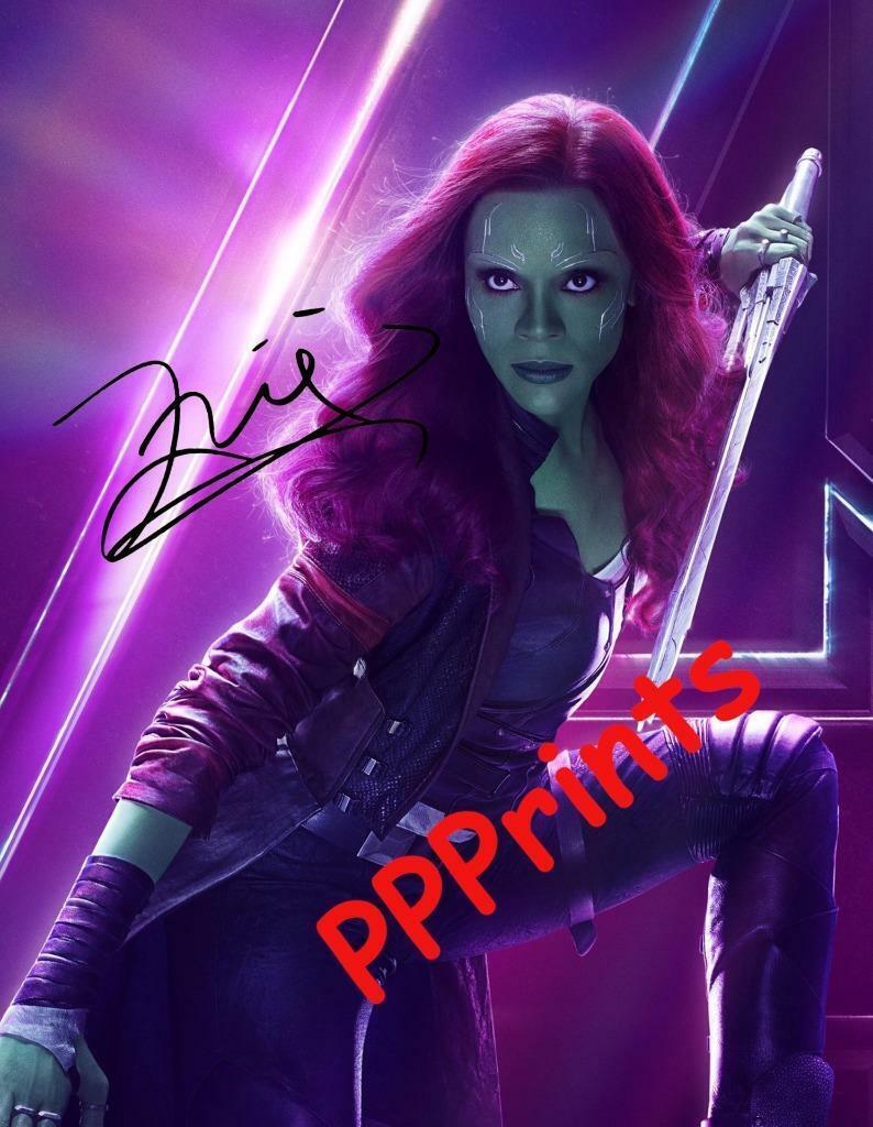 ZOE SALDANA GUARDIANS OF THE GALAXY SIGNED AUTOGRAPHED 10X 8