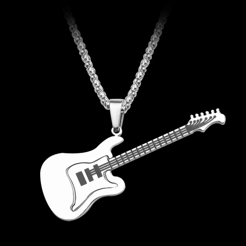 Hip-hop Guitar Alloy Plating Men's Pendant Necklace