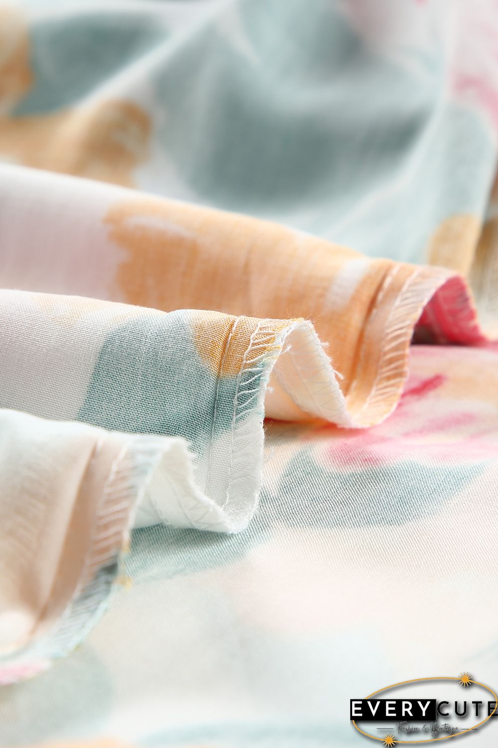 White Water Painting Flowers Sexy Off Shoulder Top