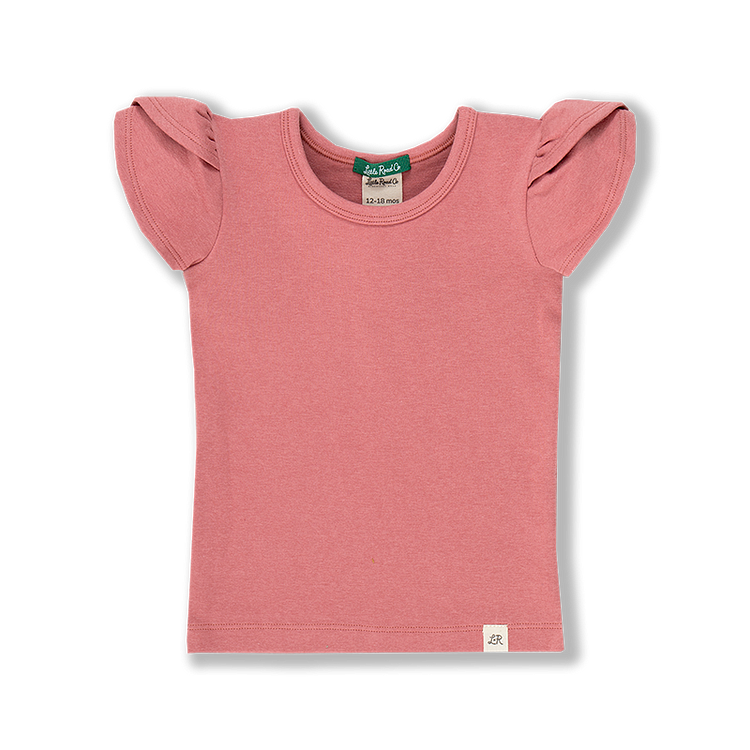Rosewood Petal Sleeve Top