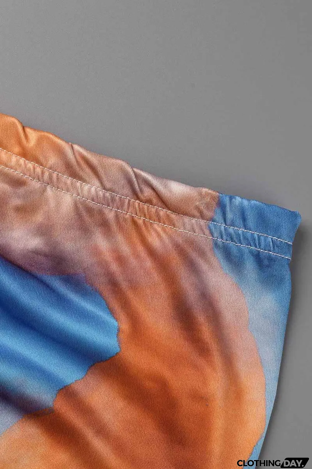 Green Fashion Street Print Patchwork Halter Sleeveless Two Pieces