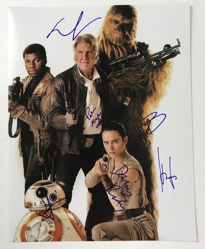 Star Wars: The Force Awakens Cast Signed Autographed Star Wars