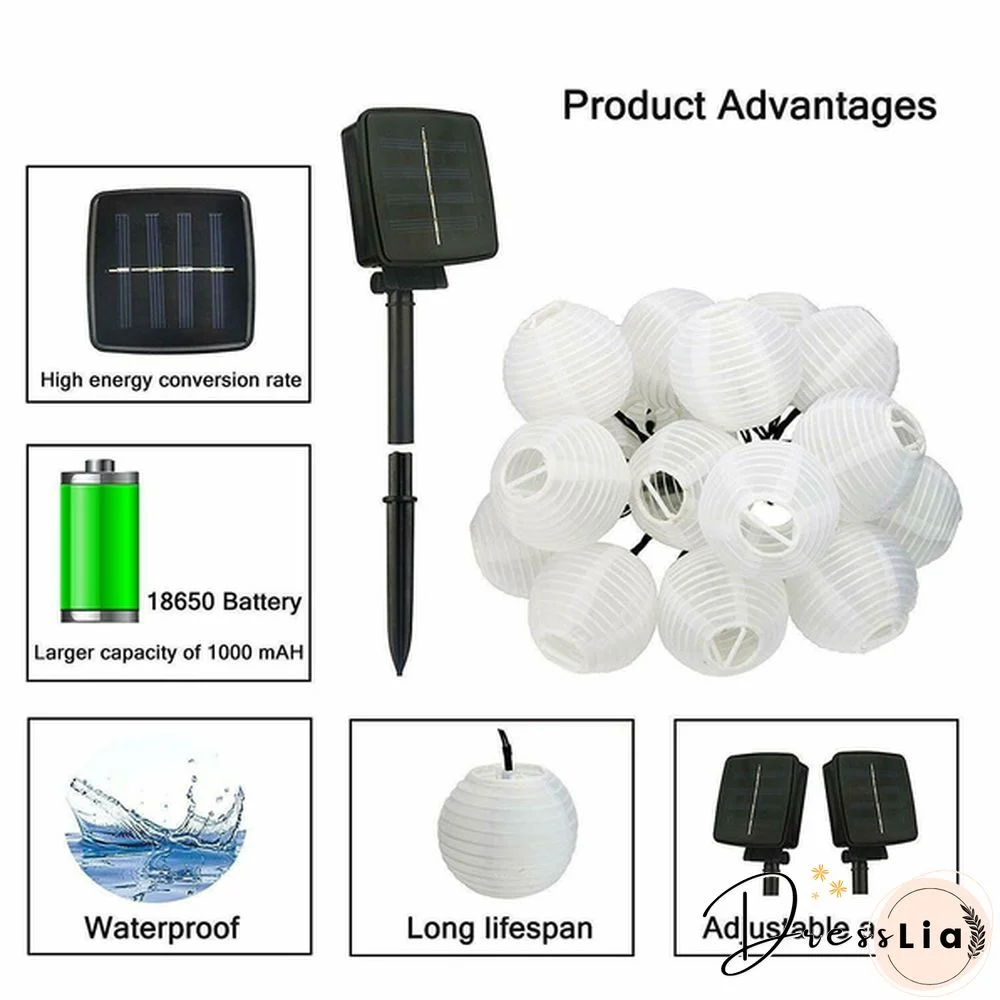 50/60 LED Patio Solar Garland Fairy Light Outdoor Lantern Ball Solar Led String Fairy Light Home, Party & Wedding Decorations