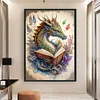 (Big Size)Counted Dragon Is Reading - 14CT Counted Cross Stitch - 40*60cm