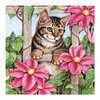 Diamond Painting -DIY Full Square Drill Fence Cat
