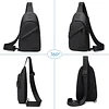 Mens Sling Bag Chest Bag Lightweight Anti-theft Corssbody Backpack with Earphone Hole for Business Hiking Cycling Camping