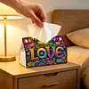 DIY Diamond Painting Creative Design Leather Handmade Tissue Holder Rhinestones Decorative Tissue Box Craft Kits