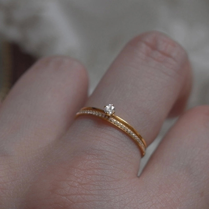 925 Sterling Silver Gem Bow Knot Rings