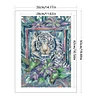 >SALE<Full Embroidery Cotton Thread14CT Print Tiger Mother and Son Cross Stitch36x50cm