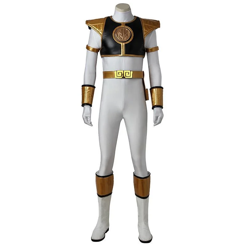 Mighty Morphin Power Rangers Tommy Oliver White Ranger Cosplay Costume