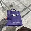 Soft cowhide handbag/crossbody bag, Birkin Kelly vintage tote bag