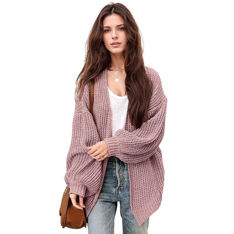 Lantern Sleeve Cardigan Oversized