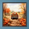 Diamond Painting-DIY Full Round Drill Autumn Pumpkin Classic Car(40x40cm)