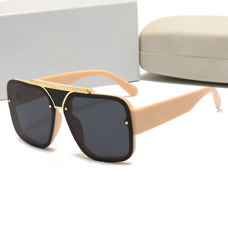 Men Women Trendy Sunglasses Travel Driving Vacation Sun Glasses 8687 Oval Frame Non Polarized Black Resin Lens