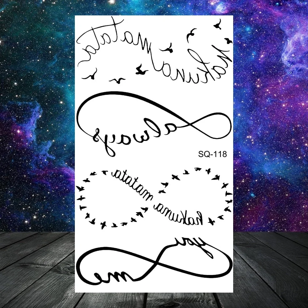 Thorns Wolf Dragon Scorpion Temporary Tattoos For Adult Men Boy Skull Tiger Lion Compass Fake Tattoo Neck Arm Hands Small Tatoos