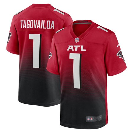 Men's Atlanta Falcons #1 Tua Tagovailoa Red Game Jersey