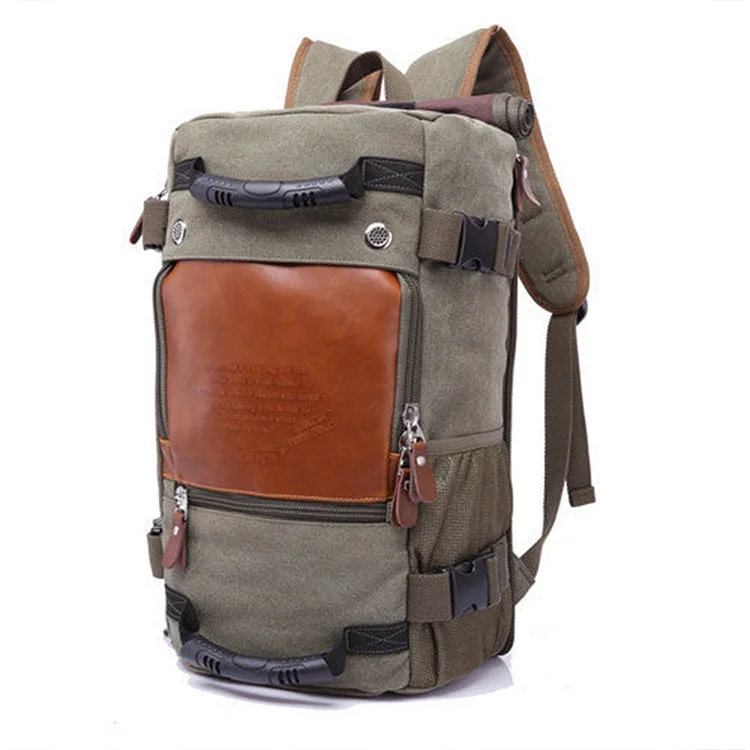 Men's Canvas Large Capacity Multifunctional Travel Backpack