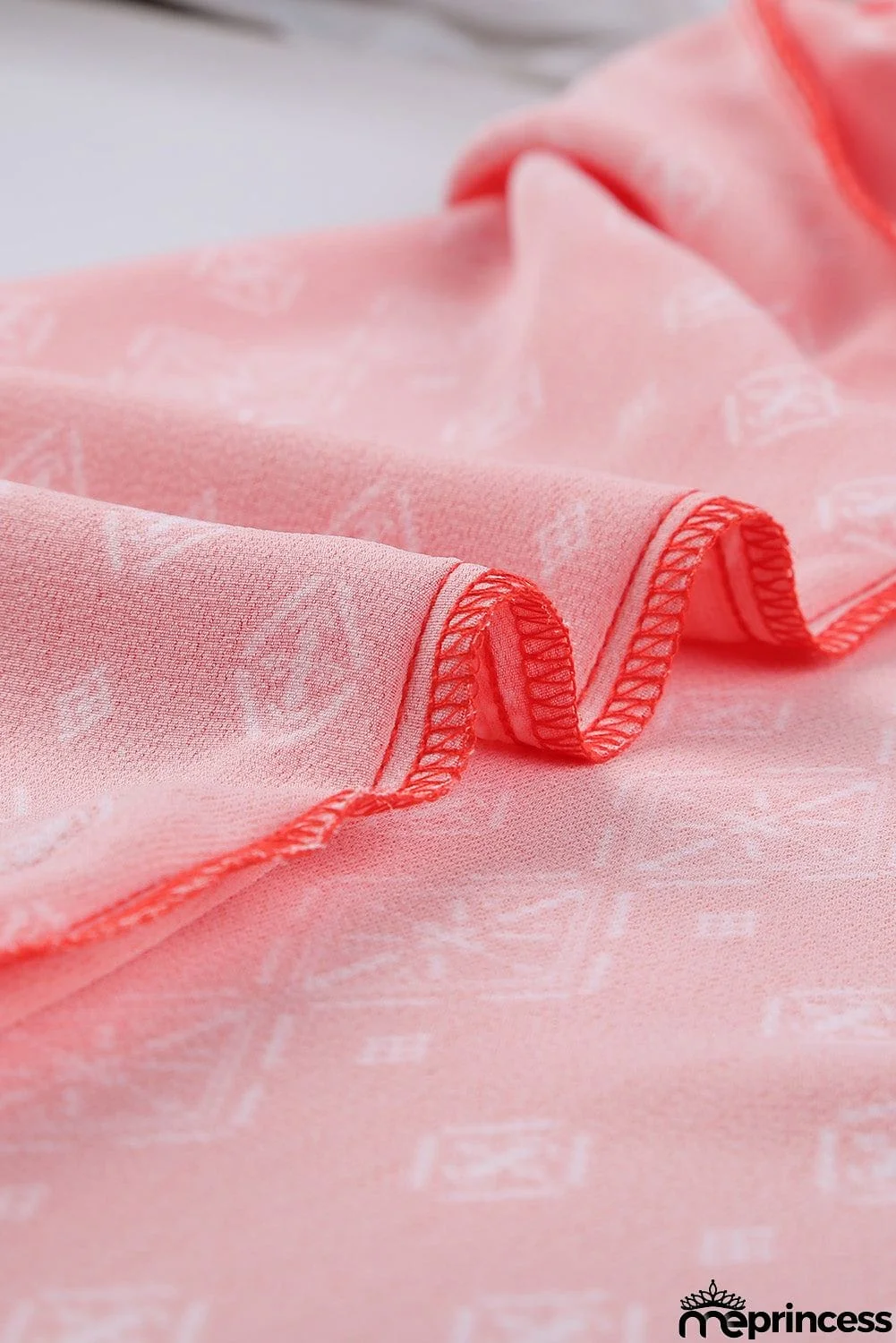 V-neck Short Sleeve Fashion Print Fantasy Fluttering Blouse