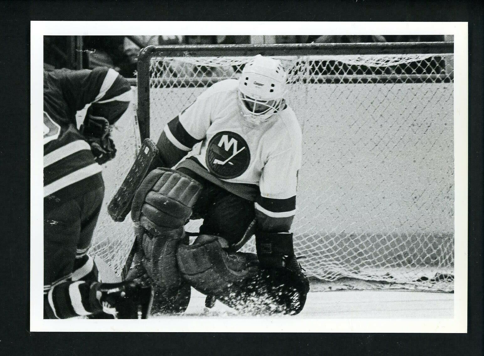 Glenn Chico Resch circa 1970's Press Original Photo Poster painting New York Islanders