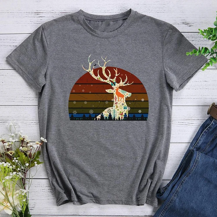 Reindeer Artwork  T-Shirt-614241-Annaletters