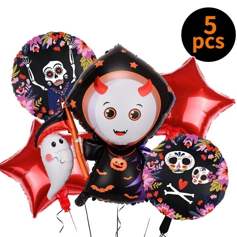 2 Pieces Halloween Geometric Aluminum Film Party Balloon