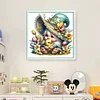 (Multi Style)Gnome Holding A Duckling-Full Embroidery 3 Strands 11CT Stamped Cross Stitch-50*50CM