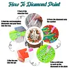 8pcs Full Drill DIY Gem Art Diamond Painting Set Halloween(floral ghost)