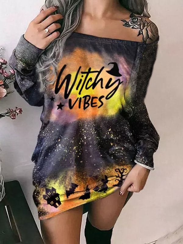 Witchy Vibes Tie Dye Mini Dress