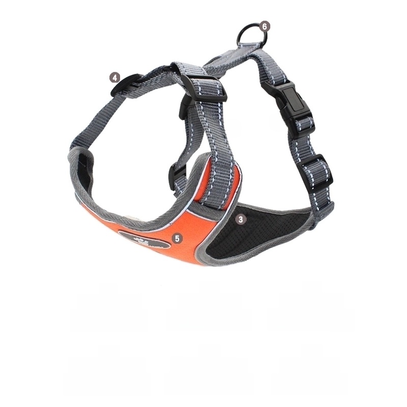 New Mesh Breathable Vest Type Reflective Big Dog Chest Harness