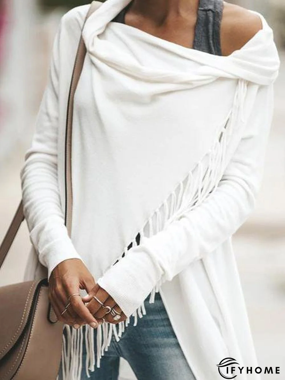 Asymmetrical Casual Long Sleeve Tops | IFYHOME