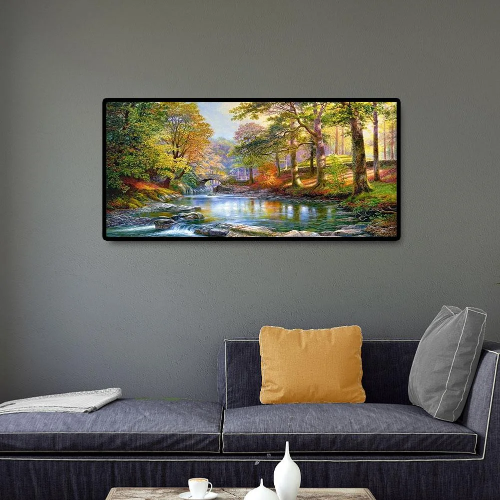 Diamond Painting - Full Round Drill - Mountain Scenery(80*40cm)