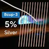 60 Pcs 5% Silver Brazing Rods - 1.3x3.2x250mm Flat Solder Alloy for HVAC & Plumbing Welding (Boxed)