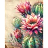 5D DIY Full Square Drill Diamond Painting Cactus Flower Home Decor Art 40x50cm