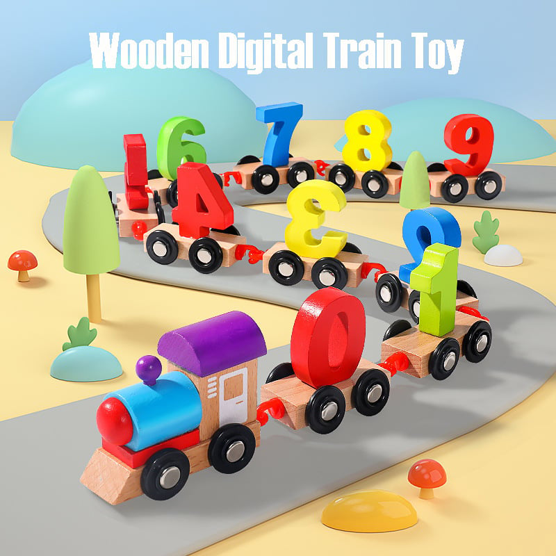 Wooden Digital Train Toy | 168DEAL
