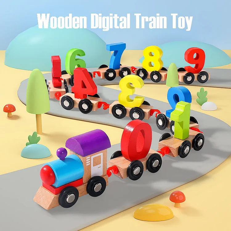 Wooden Digital Train Toy | 168DEAL