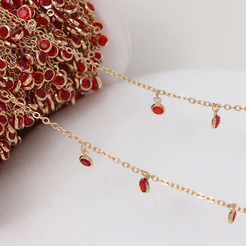 1 Piece 1m Copper Solid Color Chain