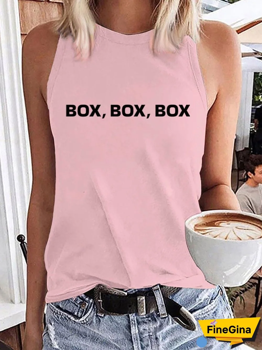 Women's "BOX, BOX, BOX" Print Tank Top