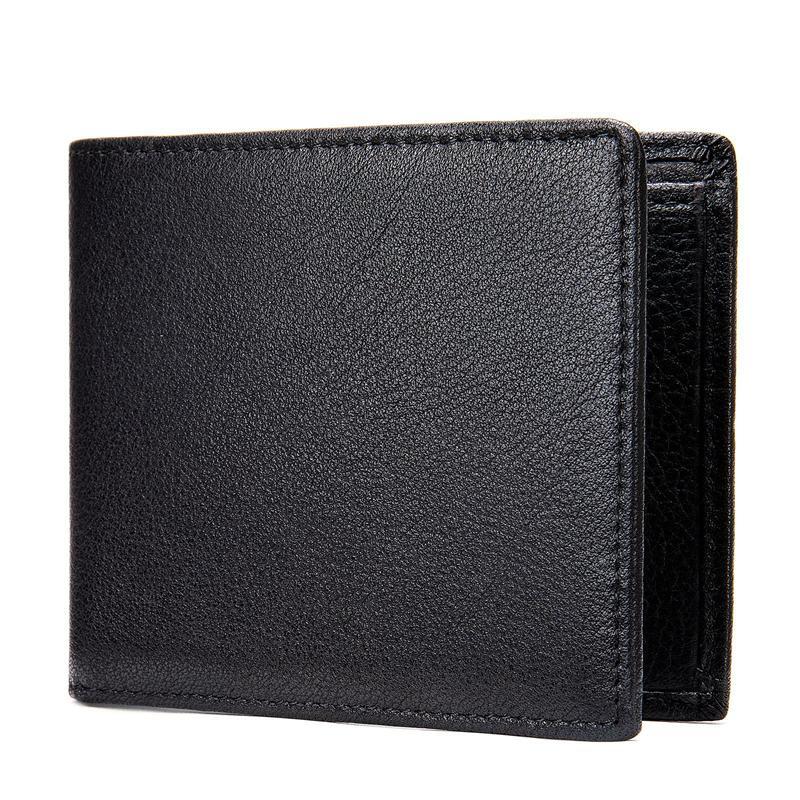 Retro Simple Solid Color Leather Wallet