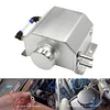 1L/2L Oil Catch Tank Aluminum Alloy Radiator Overflow Coolant Can (Silver 1L)