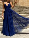 Shiny Gauze Backless Condole Belt Maxi Dress