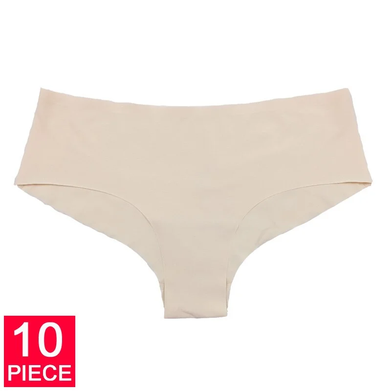 Meet'r 10 Pcs/Lot Seamless Panty Set Underwear Female Comfort Intimates Fashion Low-Rise Briefs 5 Colors Lingerie Drop Shipping