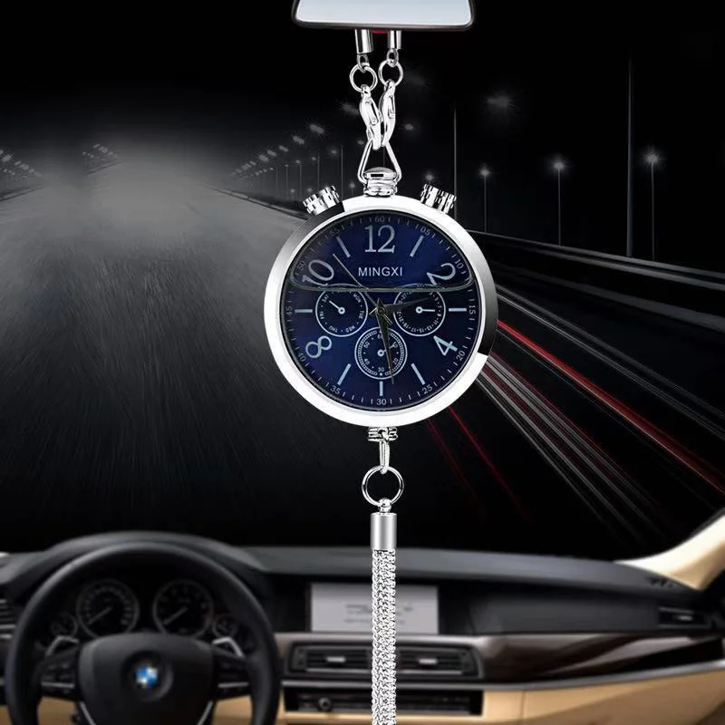 High-end Car Rearview Mirror Clock Perfume Pendant