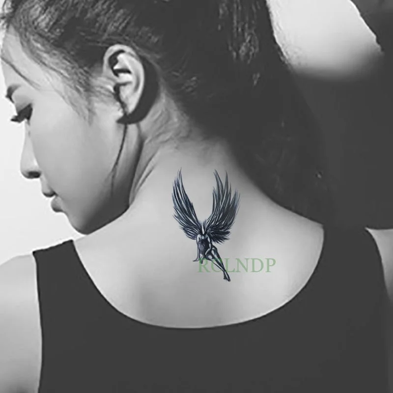 Waterproof Temporary Tattoo Stickers Angel Wing fake Tatto Flash Tatoo Tatouage Body Art Hand Back Foot for Girl Women Men lady